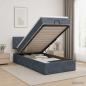 Preview: ARDEBO.de - Ottoman Bett mit Matratze Dunkelgrau 90 x 190 cm Samt