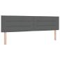 Preview: Ottoman Bett mit Matratze mit Kopfteil 2 stk. Dunkelgrau Stoff