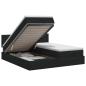 Preview: Ottoman Bett mit Matratze mit Kopfteil 2 stk. Schwarz Stoff
