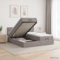 Preview: ARDEBO.de - Ottoman Bett mit Matratze mit Kopfteil 2 Stk. Taupe Stoff