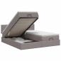 Preview: Ottoman Bett mit Matratze mit Kopfteil 2 Stk. Taupe Stoff