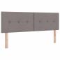 Preview: Ottoman Bett mit Matratze mit Kopfteil 2 Stk. Taupe Stoff