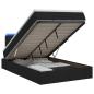 Preview: Ottoman-Bett mit Matratze und LED Schwarz 120 x 200 cm Stoff