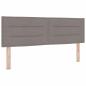 Preview: Ottoman-Bett mit Matratze und LED Taupe 140 x 200 cm Stoff