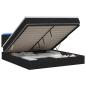 Preview: Ottoman-Bett mit Matratze und LED Schwarz 160 x 200 cm Stoff