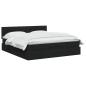 Preview: Ottoman-Bett mit Matratze und LED Schwarz 180 x 200 cm Stoff
