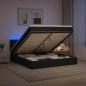 Preview: Ottoman-Bett mit Matratze und LED Schwarz 180 x 200 cm Stoff