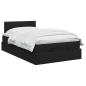Preview: Ottoman-Bett mit Matratze und LED Schwarz 120 x 190 cm Stoff