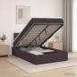 Preview: ARDEBO.de - Ottoman-Bett mit Matratze und LED Dunkelbraun 120 x 190 cm
