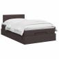 Preview: Ottoman-Bett mit Matratze und LED Dunkelbraun 120 x 190 cm