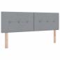 Preview: Ottoman-Bett mit Matratze und LED Hellgrau 160 x 200 cm Stoff