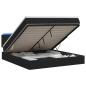 Preview: Ottoman-Bett mit Matratze und LED Schwarz 180 x 200 cm Stoff
