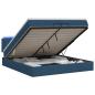 Preview: Ottoman-Bett mit Matratze und LED Blau 200 x 200 cm Stoff
