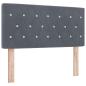 Preview: Ottoman-Bett mit Matratze und LED Dunkelgrau 90 x 190 cm Samt