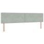 Preview: Ottoman-Bett mit Matratze und LED Hellgrau 200 x 200 cm Samt