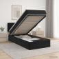 Preview: Ottoman-Bett mit Matratze und LED Schwarz 90 x 190 cm Samt