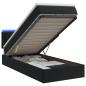 Preview: Ottoman-Bett mit Matratze und LED Schwarz 100 x 200 cm Samt