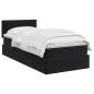Preview: Ottoman-Bett mit Matratze und LED Schwarz 100 x 200 cm Samt
