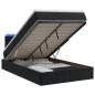 Preview: Ottoman-Bett mit Matratze und LED Schwarz 120 x 190 cm Samt
