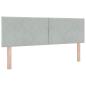 Preview: Ottoman-Bett mit Matratze und LED Hellgrau 140 x 190 cm Samt