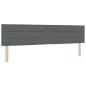 Preview: Ottoman-Bett mit Matratze und LED Dunkelgrau 200 x 200 cm Stoff