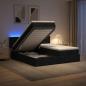 Preview: Ottoman-Bett mit Matratze und LED Schwarz 180 x 200 cm Stoff