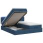 Preview: Ottoman-Bett mit Matratze und LED Blau 200 x 200 cm Stoff