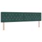 Preview: Ottoman-Bett mit Matratze und LED Dunkelgrün 200 x 200 cm Samt