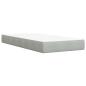 Preview: Ottoman-Bett mit Matratze und LED Hellgrau 200 x 200 cm Samt