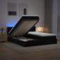 Preview: Ottoman-Bett mit Matratze und LED Schwarz 200 x 200 cm Samt