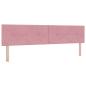 Preview: Ottoman-Bett mit Matratze und LED Rosa 200 x 200 cm Samt