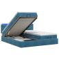 Preview: Ottoman-Bett mit Matratze und LED Dunkelblau 200 x 200 cm Samt