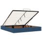 Preview: Ottoman Bett mit Matratze mit Kopfteil Blau 180 x 200 cm Stoff