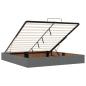 Preview: Ottoman Bett mit Matratze Dunkelgrau 200 x 200 cm Stoff