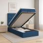 Preview: ARDEBO.de - Ottoman Bett mit Matratze mit Kopfteil Blau 100 x 200 cm Stoff