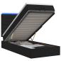 Preview: Ottoman-Bett mit Matratze und LED Schwarz 90 x 200 cm Stoff