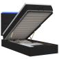 Preview: Ottoman-Bett mit Matratze und LED Schwarz 80 x 200 cm Stoff