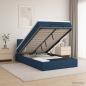 Preview: ARDEBO.de - Ottoman-Bett mit Matratze und LED Blau 120 x 190 cm Stoff