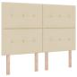 Preview: Ottoman-Bett mit Matratze und LED Creme 140 x 200 cm Stoff