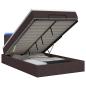 Preview: Ottoman-Bett mit Matratze und LED Dunkelbraun 120 x 190 cm