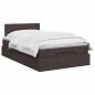 Preview: Ottoman-Bett mit Matratze und LED Dunkelbraun 120 x 190 cm