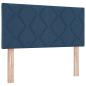 Preview: Ottoman-Bett mit Matratze und LED Blau 120 x 190 cm Stoff
