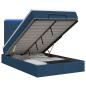 Preview: Ottoman-Bett mit Matratze und LED Blau 120 x 200 cm Stoff