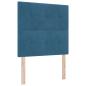 Preview: Ottoman-Bett mit Matratze und LED Dunkelblau 90 x 190 cm Samt