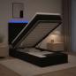 Preview: Ottoman-Bett mit Matratze und LED Schwarz 100 x 200 cm Samt