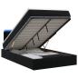 Preview: Ottoman-Bett mit Matratze und LED Schwarz 120 x 190 cm Samt