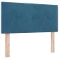 Preview: Ottoman-Bett mit Matratze und LED Dunkelblau 120 x 190 cm Samt