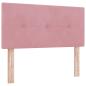 Preview: Ottoman-Bett mit Matratze und LED Rosa 120 x 190 cm Samt