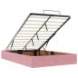 Preview: Ottoman-Bett mit Matratze und LED Rosa 120 x 190 cm Samt