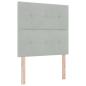 Preview: Ottoman-Bett mit Matratze und LED Hellgrau 120 x 200 cm Samt